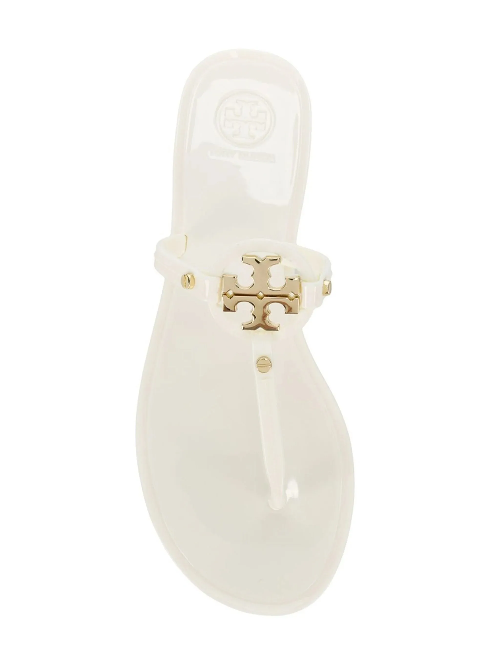 TORY BURCH Miller White and Gold Sandals