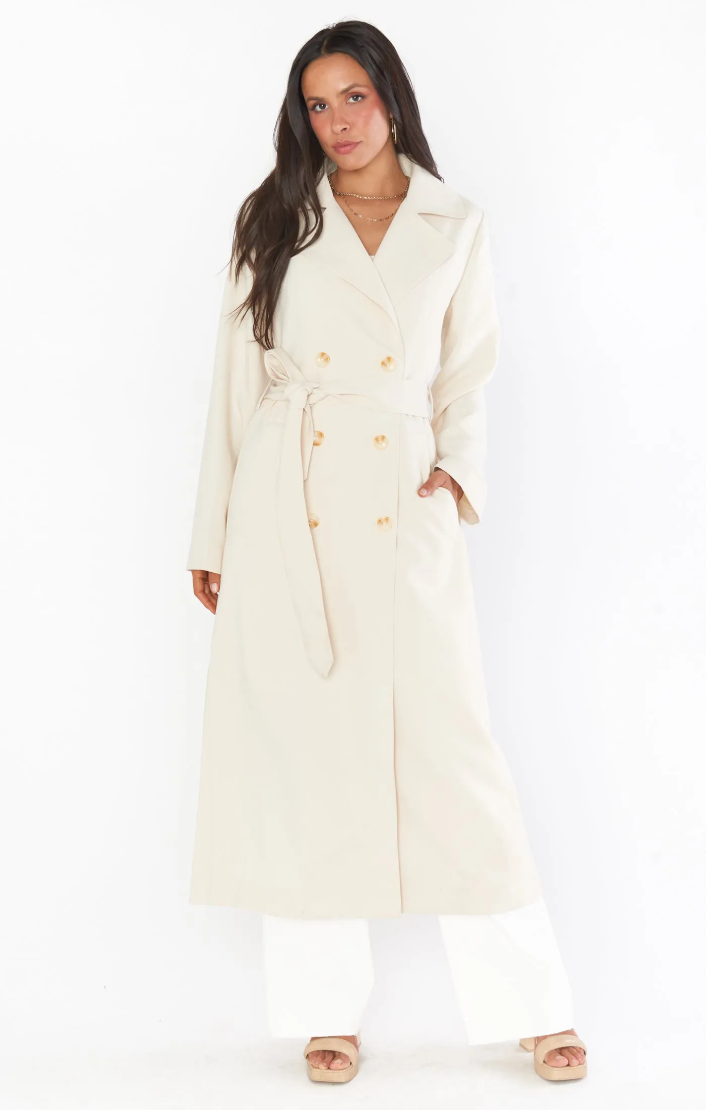 Trevor Trench Off White - Stylish and Trendy Apparel