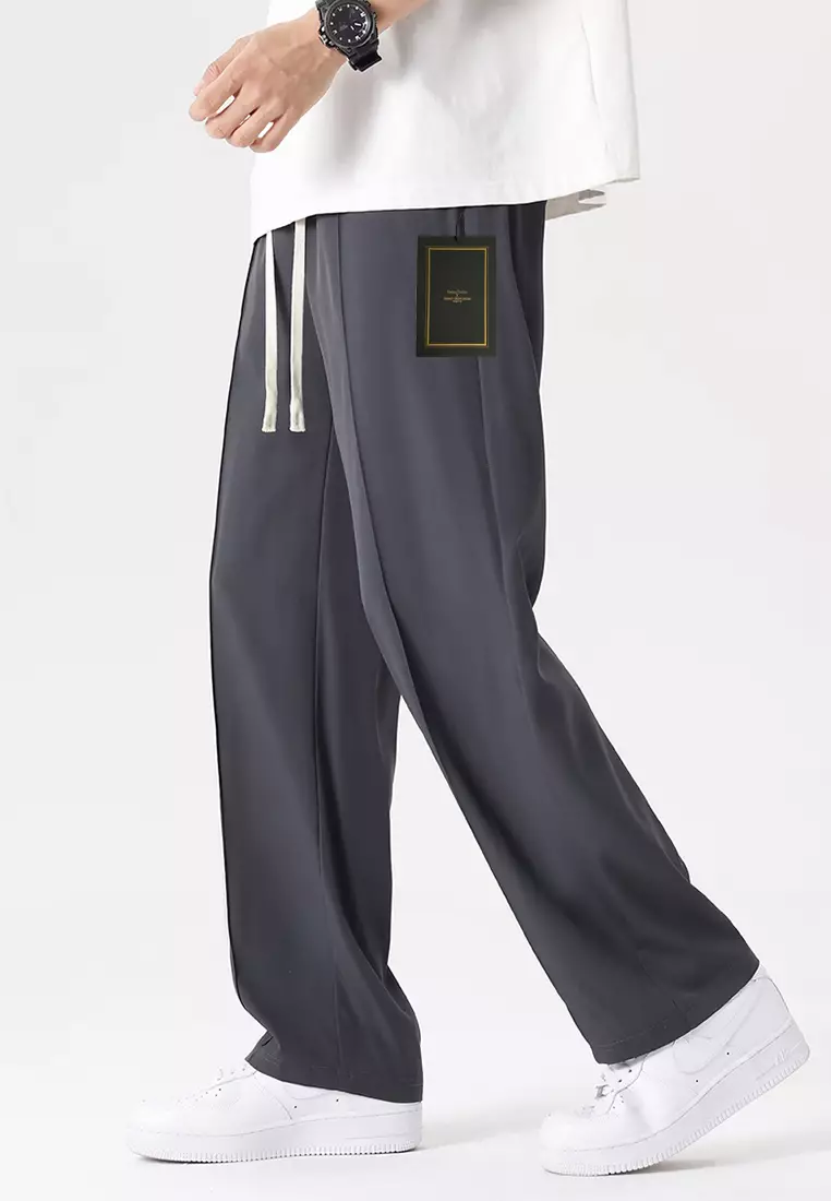 Thin Ice Silk Feeling Straight Pants by Twenty Eight Shoes