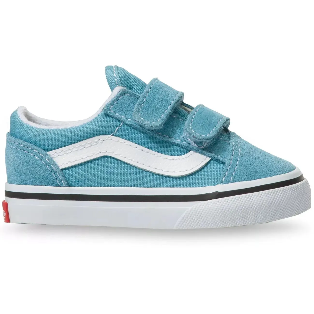 Vans Old Skool V Toddler Skate Shoes in Delphinium Blue/True White