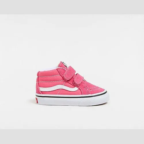 Vans Toddler Sk8-Mid Reissue Hook and Loop Shoes in Pink