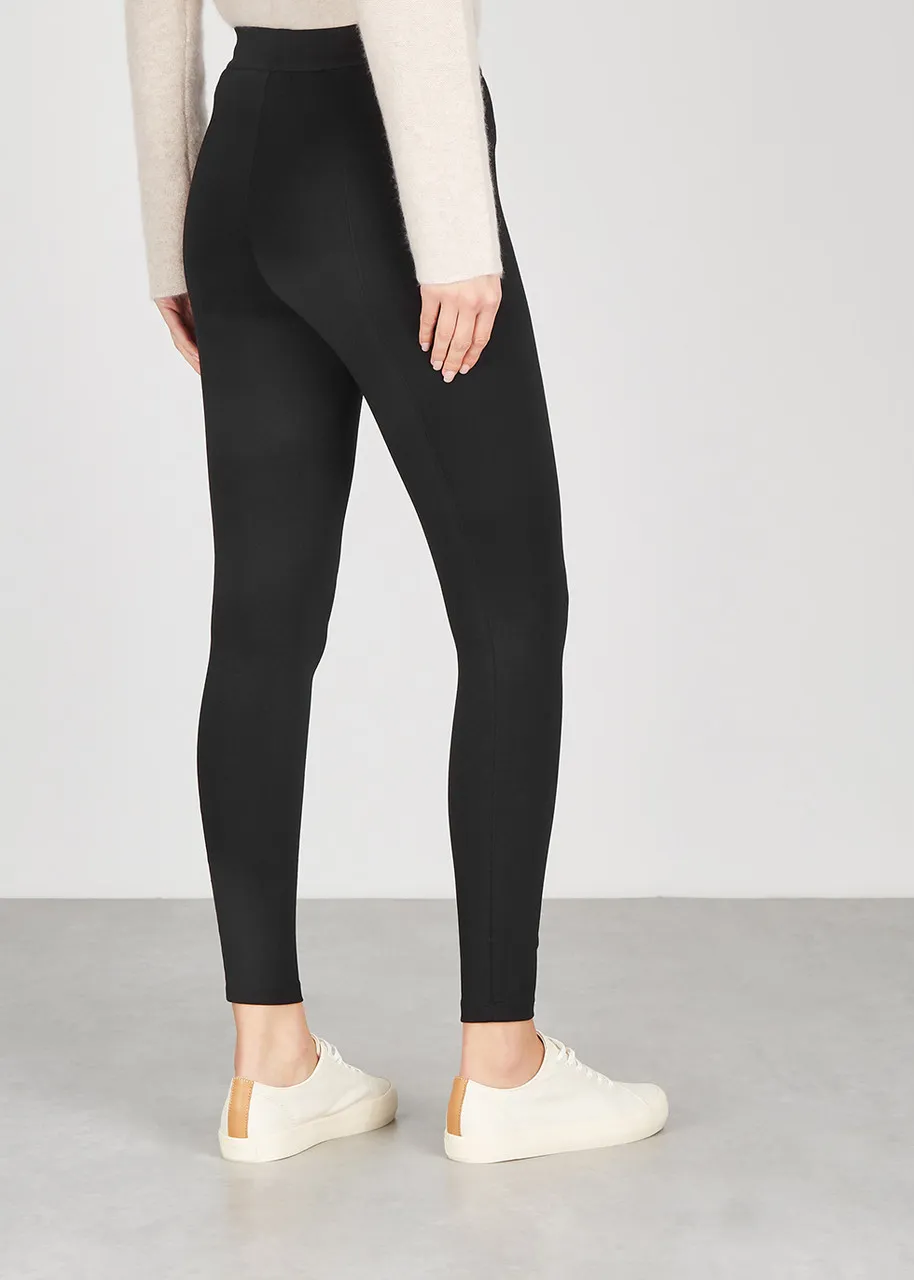 Vince women's black cropped stretch leggings.