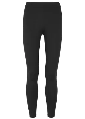 Vince women's black cropped stretch leggings.