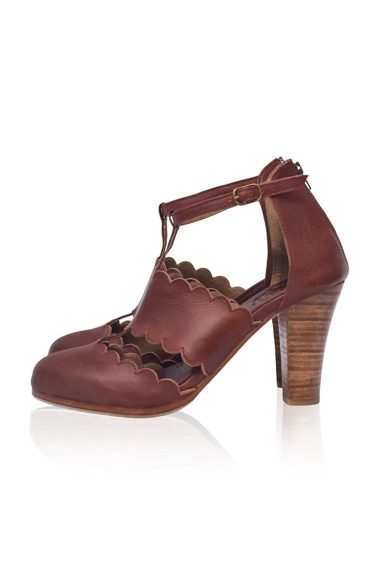 Vintage Brown Incognito Leather Heels