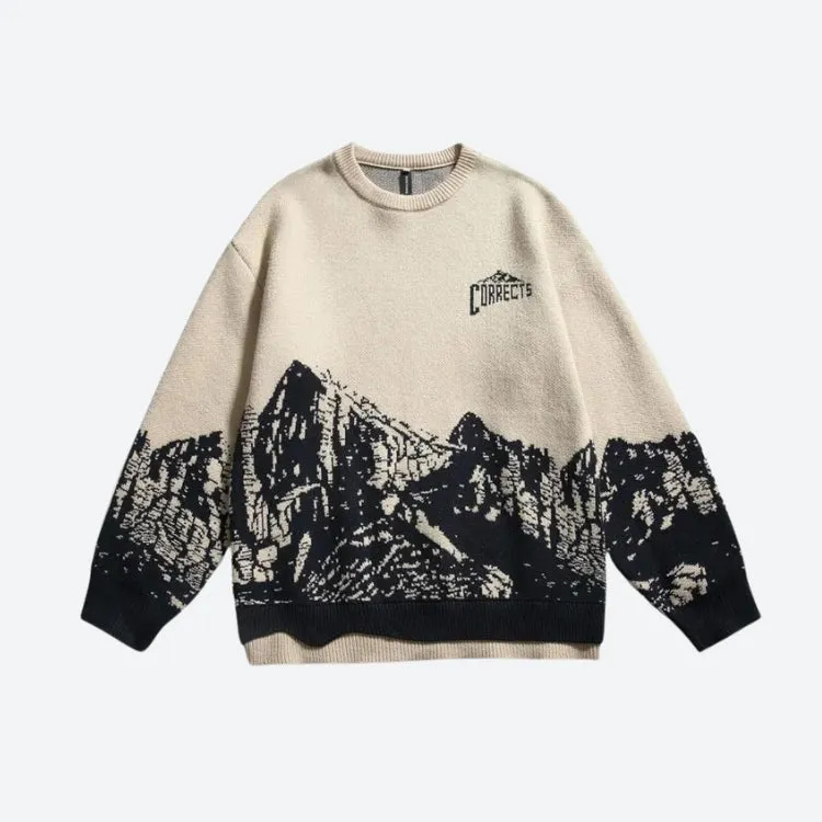 Vintage Knitted Mountain Sweater