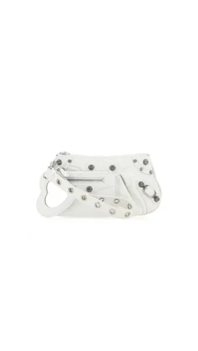 White Cagole Mini Clutch Bag