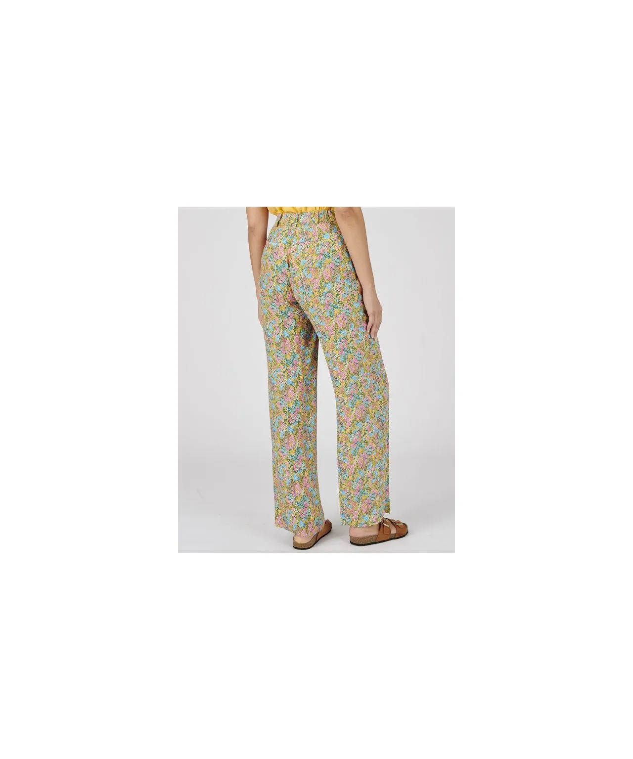 Wide-leg Printed Trousers