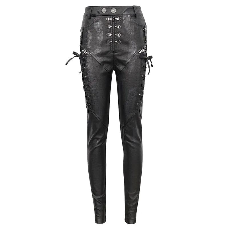 Punk Mesh Splice Leggings for Women