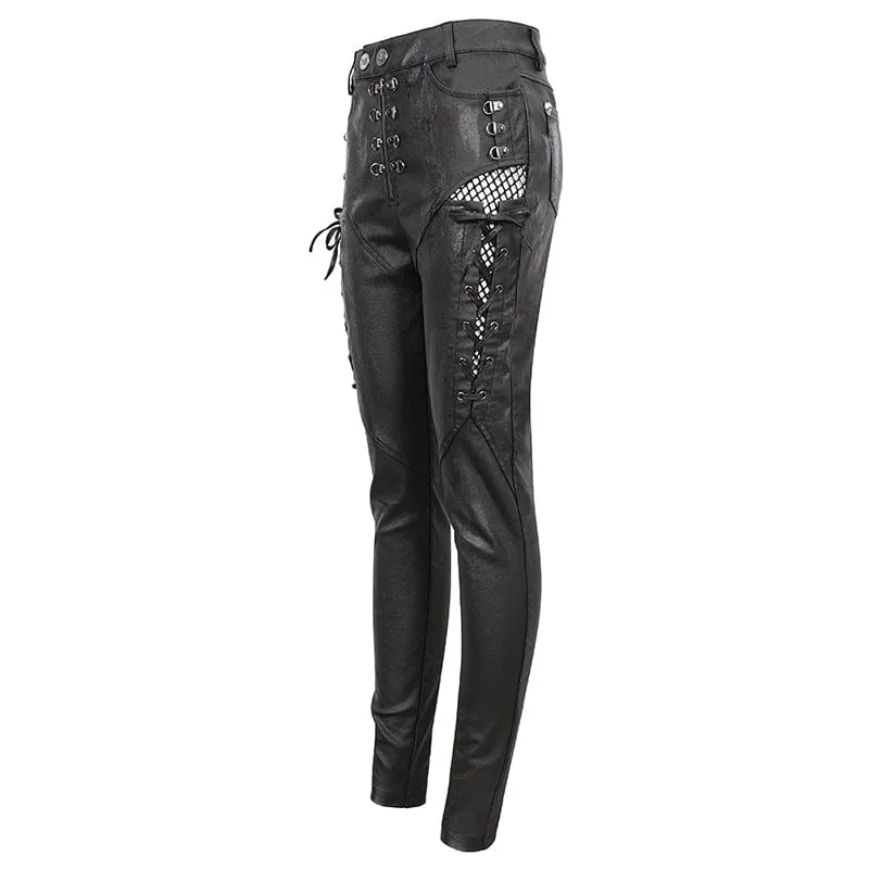 Punk Mesh Splice Leggings for Women