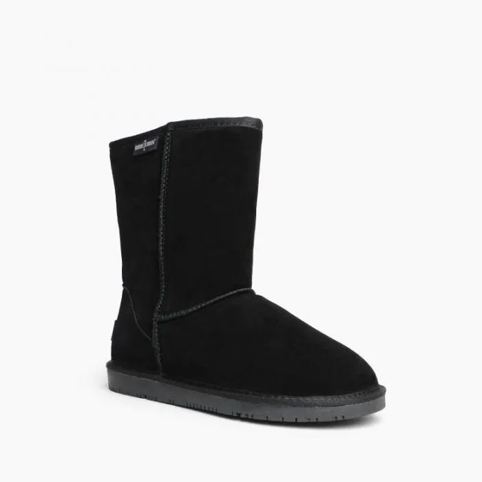 Women's Sheepskin Lined Suede Leather Slipper Boots.