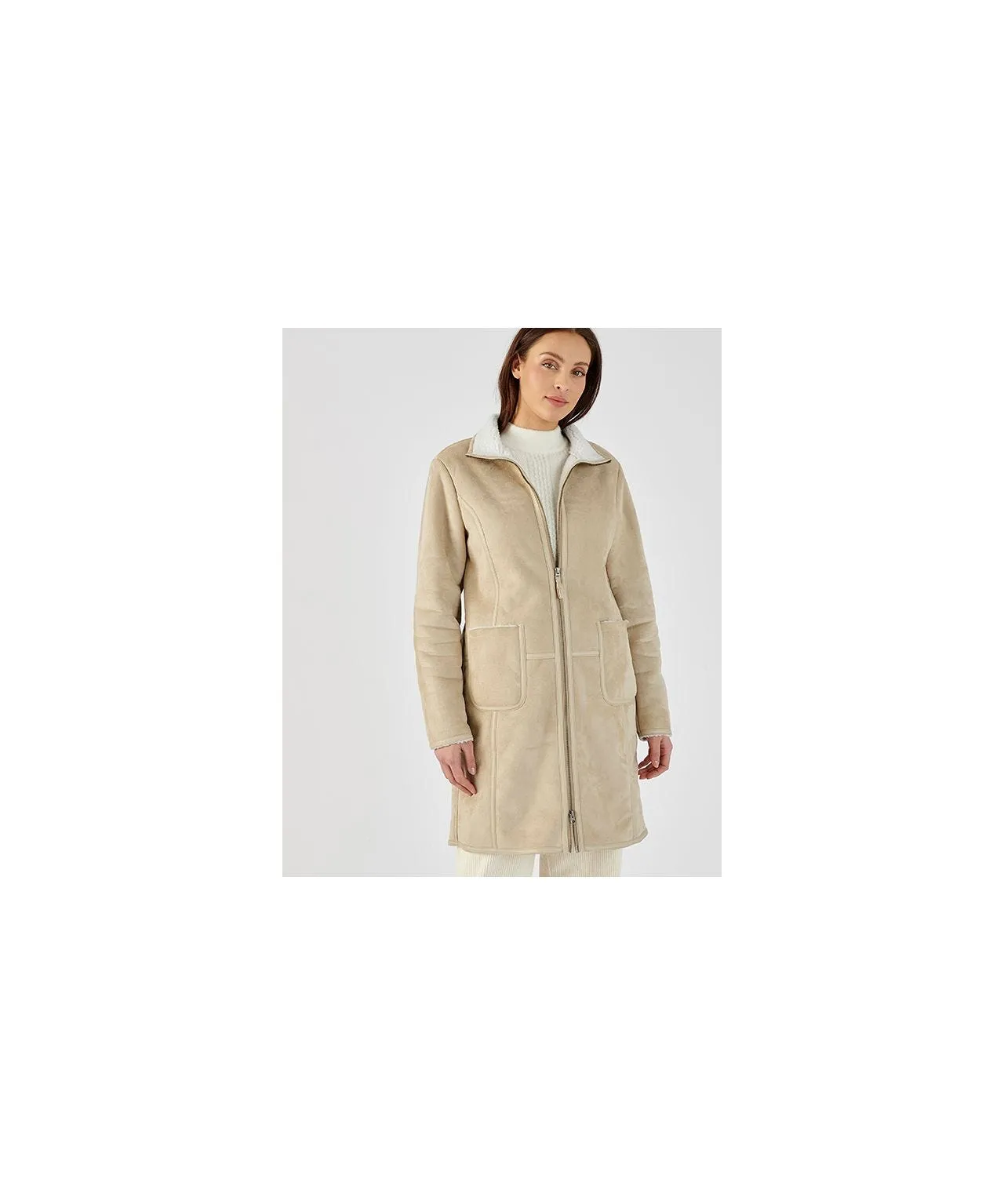 Wool Blend Long Coat